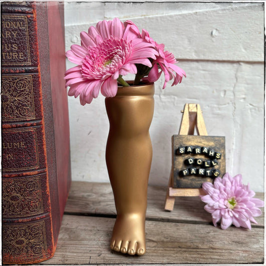 Large Doll Leg Vase - Gold