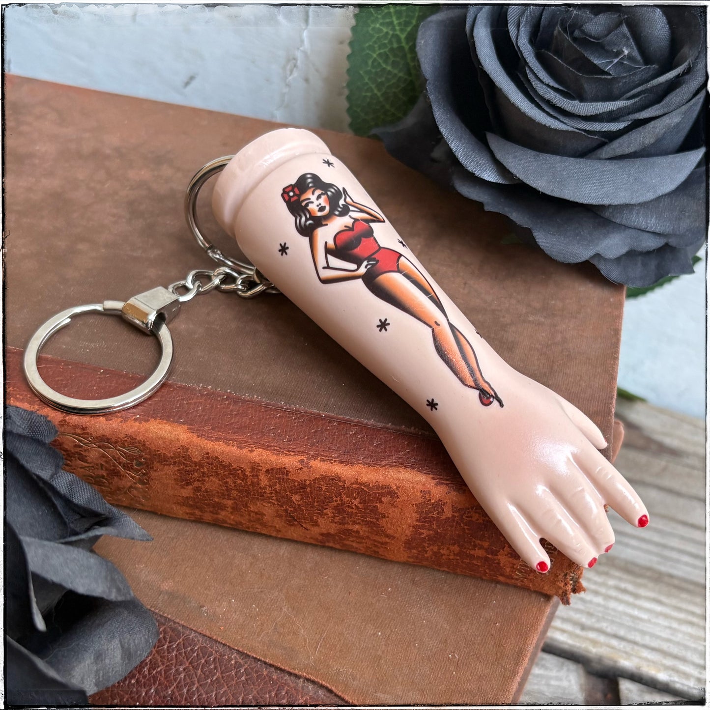 Large Doll Arm Key Ring - Pin-Up
