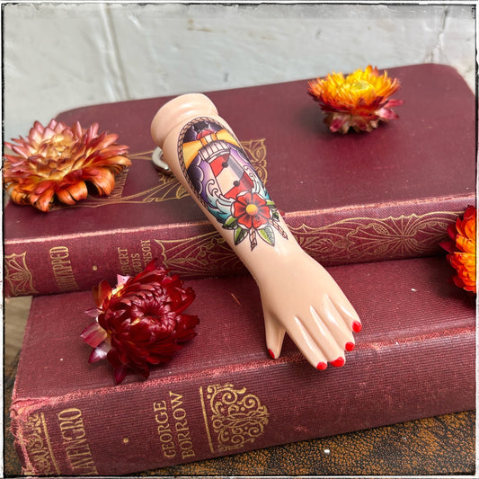 Porcelain Doll Arm Key Ring - Lighthouse