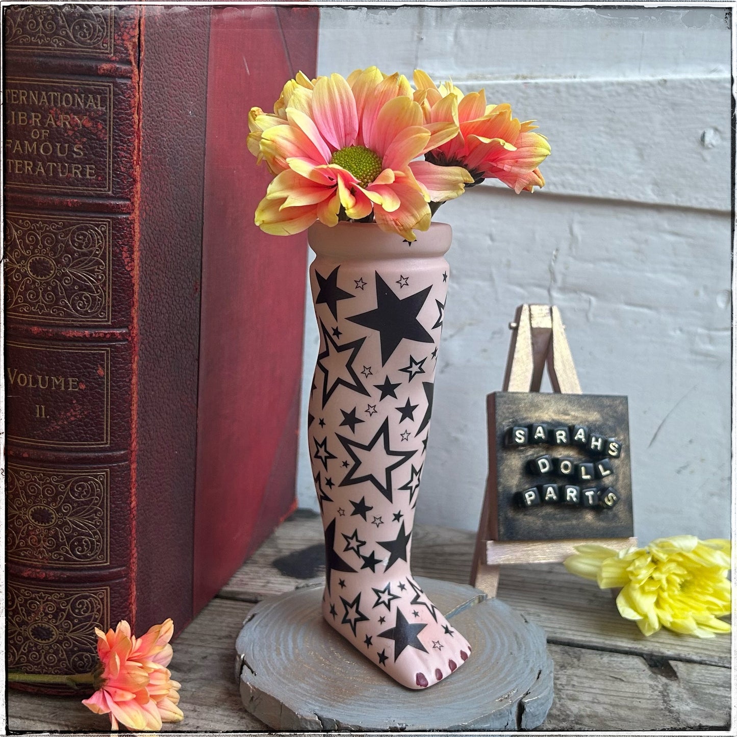 Doll Leg Vase - Stars