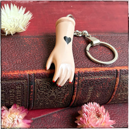 Doll Arm Key Ring - Black Heart