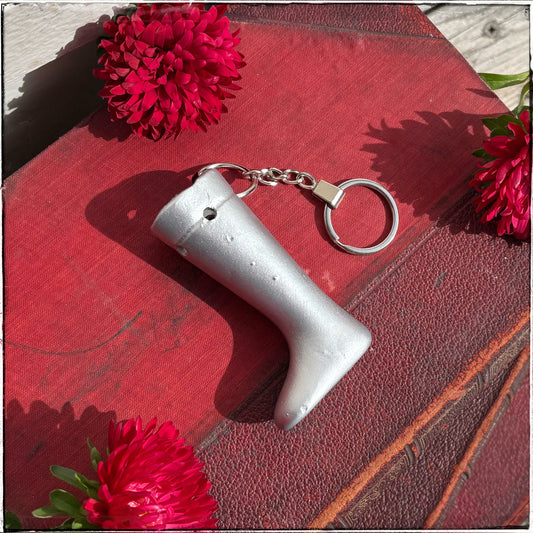 Doll Leg Key Ring - Silver