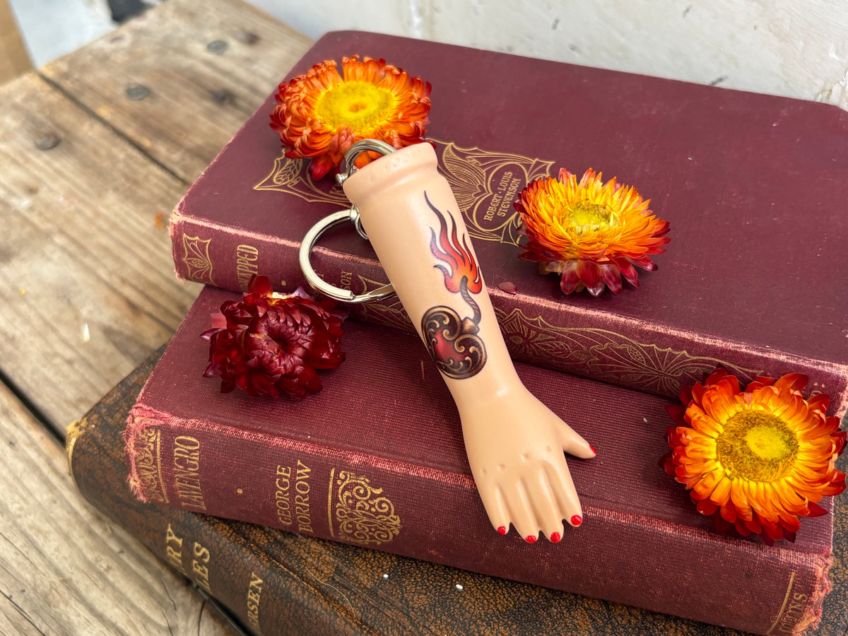 Porcelain Doll Arm Key Ring - Love Bomb