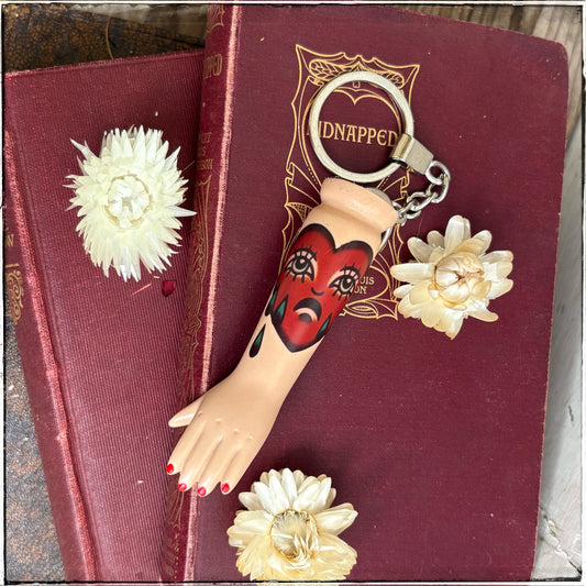 Porcelain Doll Arm Key Ring - Heart Broken
