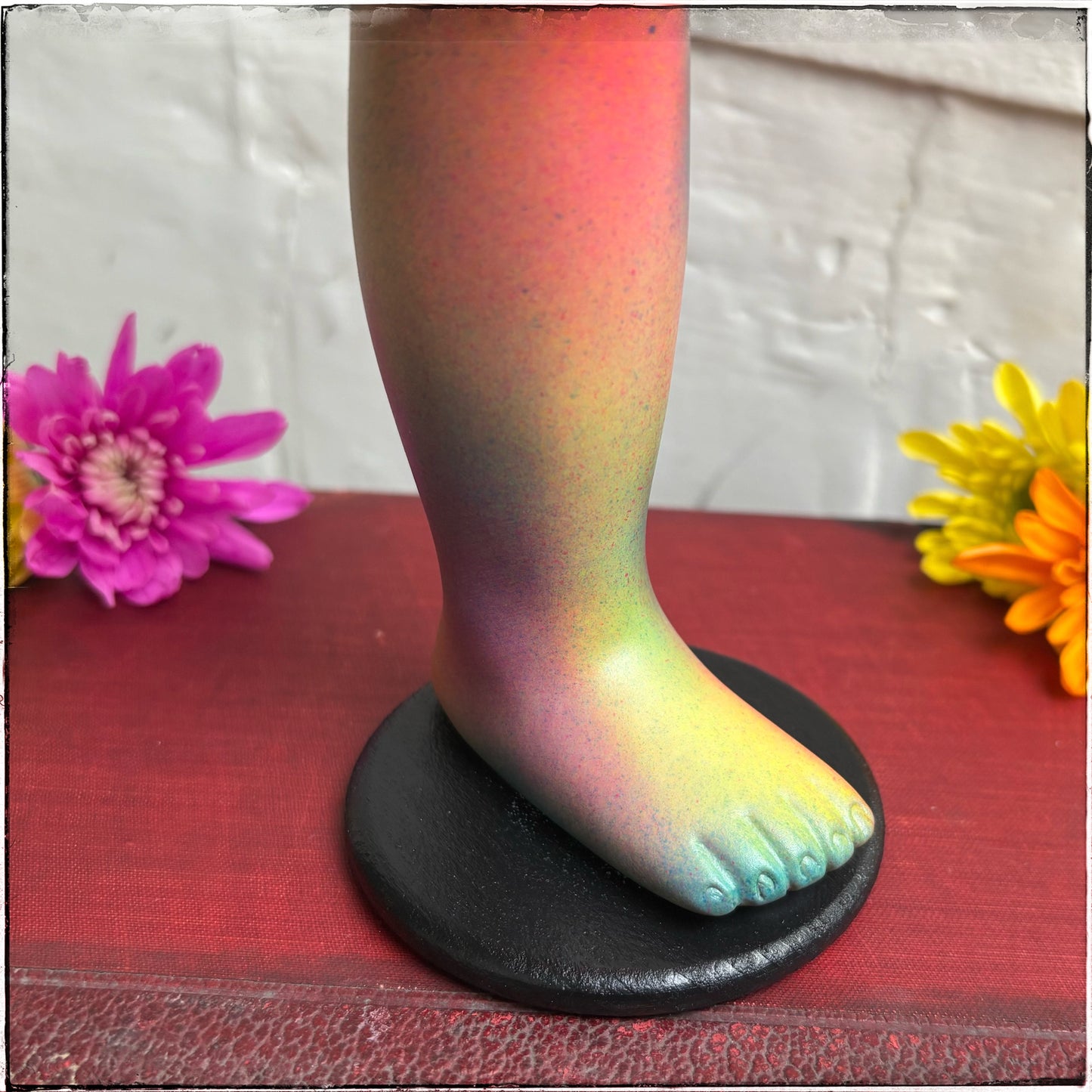 Large Doll Leg Vase - Rainbow