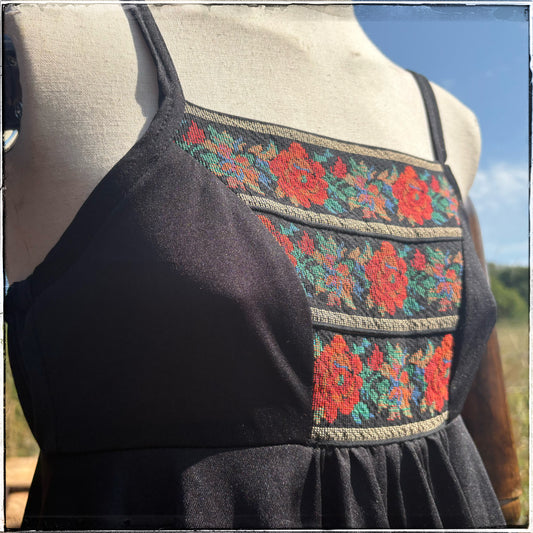 Vintage 70s Mr Darren Embroidered Top