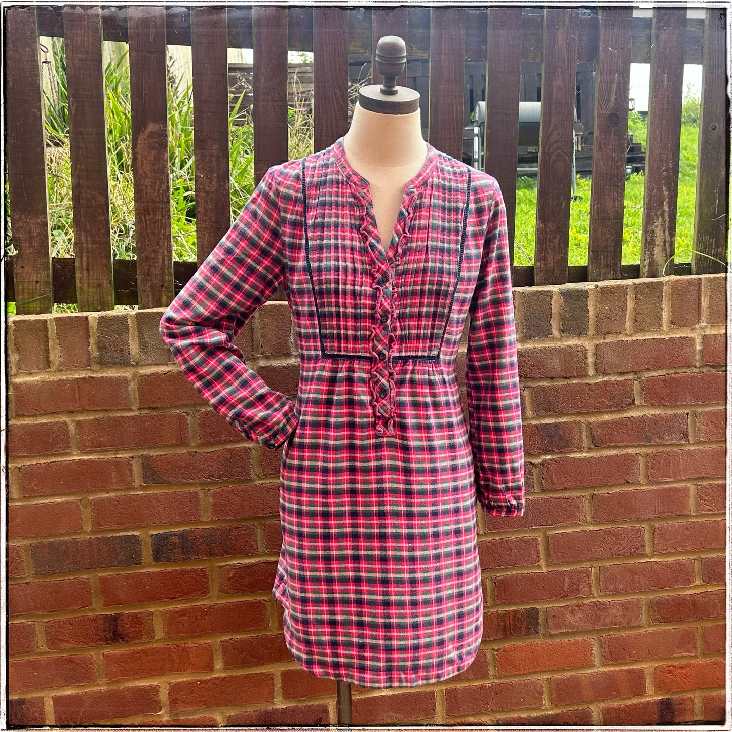 Laura Ashley Check Midi Dress