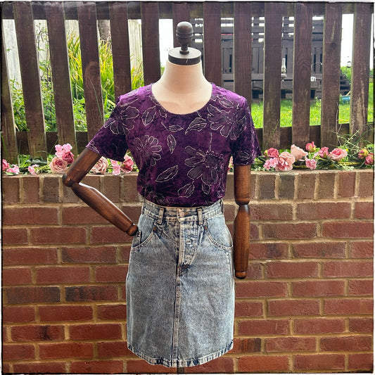 Purple Witchy Velveteen T-Shirt