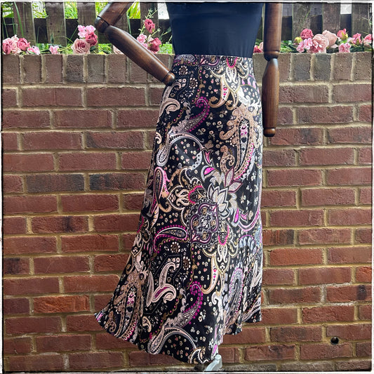 Monsoon Satin Paisley Maxi Skirt