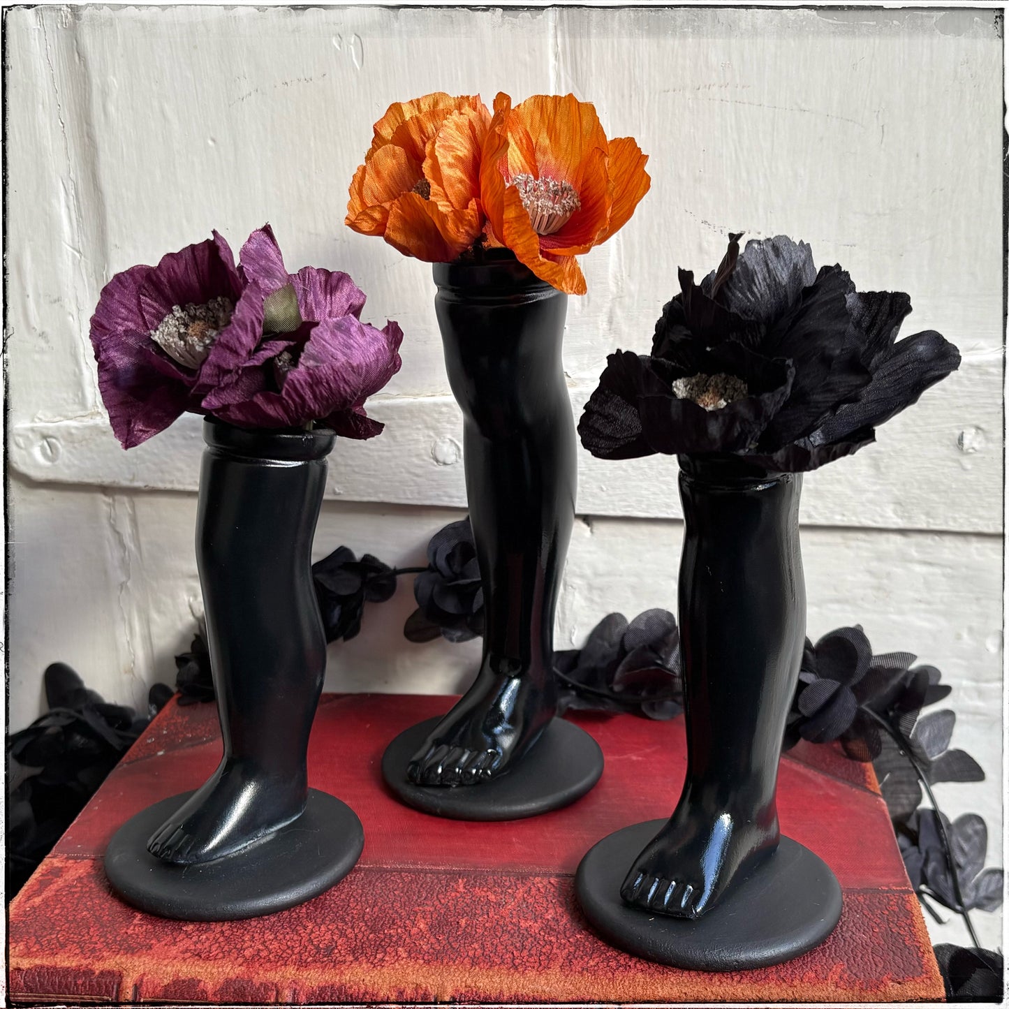 Medium Doll Leg Vase - Black