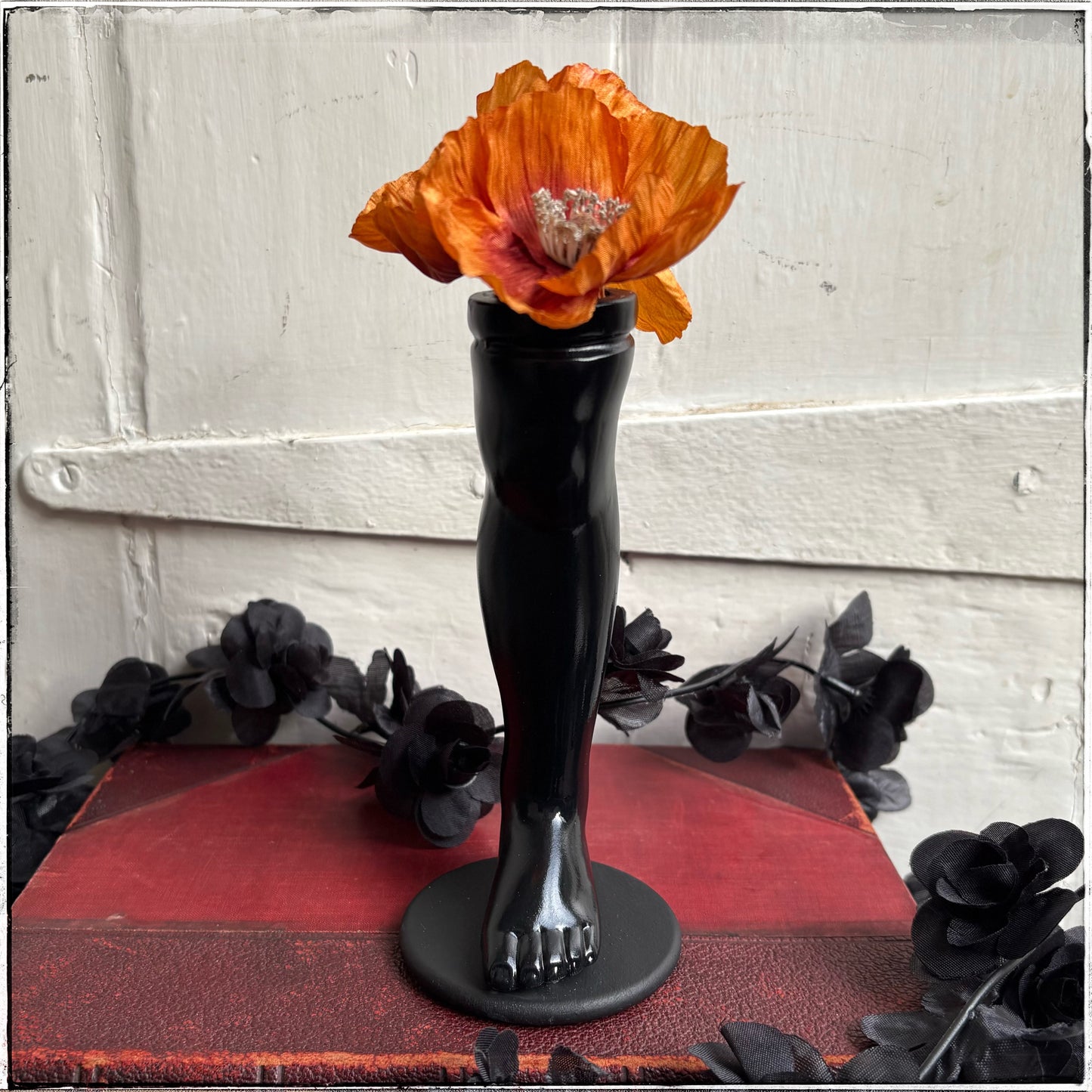 Large Doll Leg Vase - Black