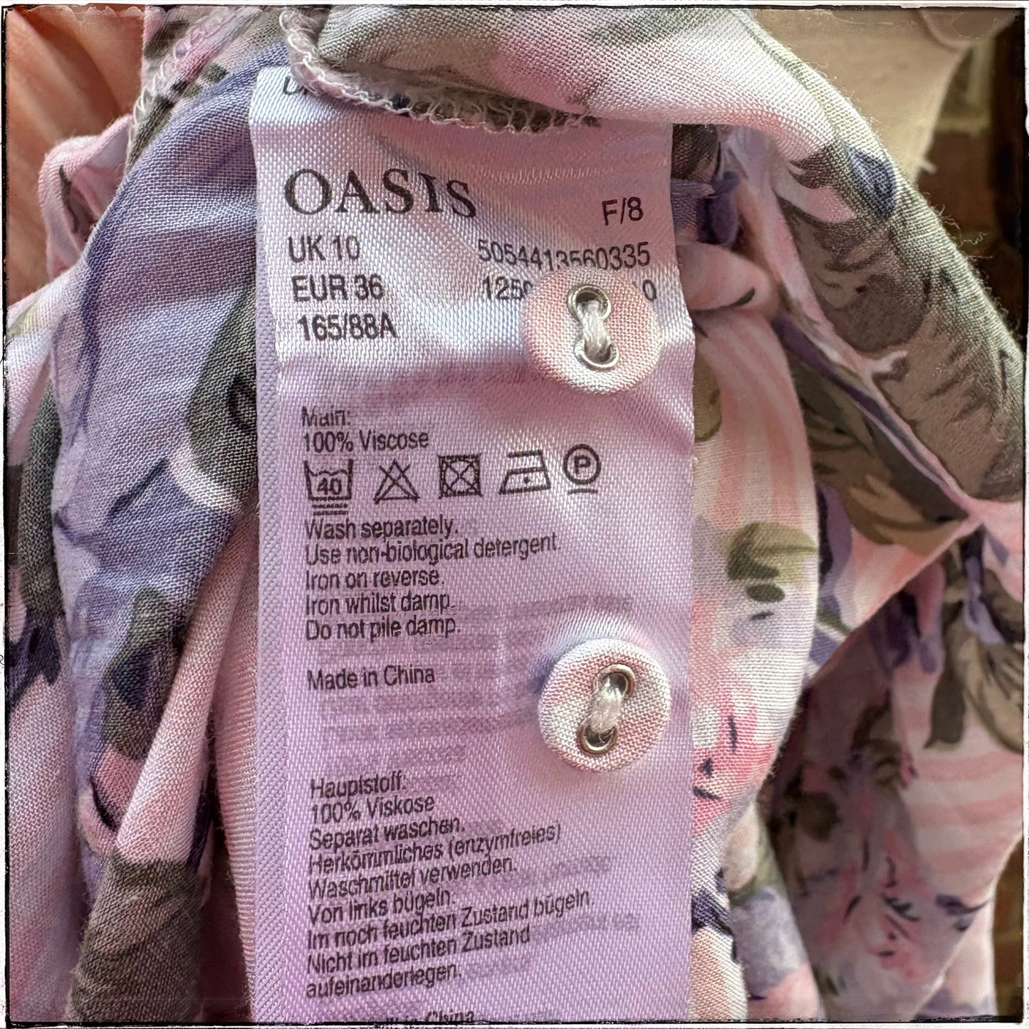 Vintage Style Oasis Stripe Floral Blouse