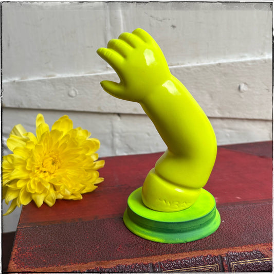 Large Doll Arm Jewellery Holder - Neon Yellow