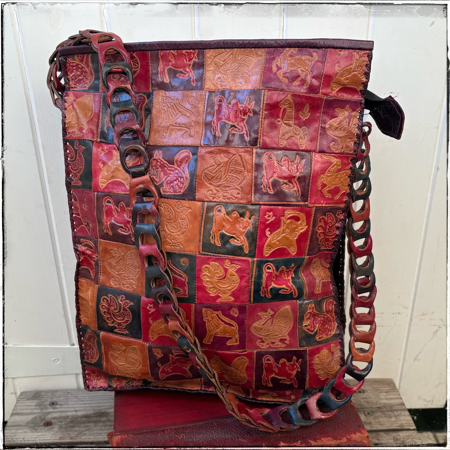 Handmade Leather Boho Patchwork Bag