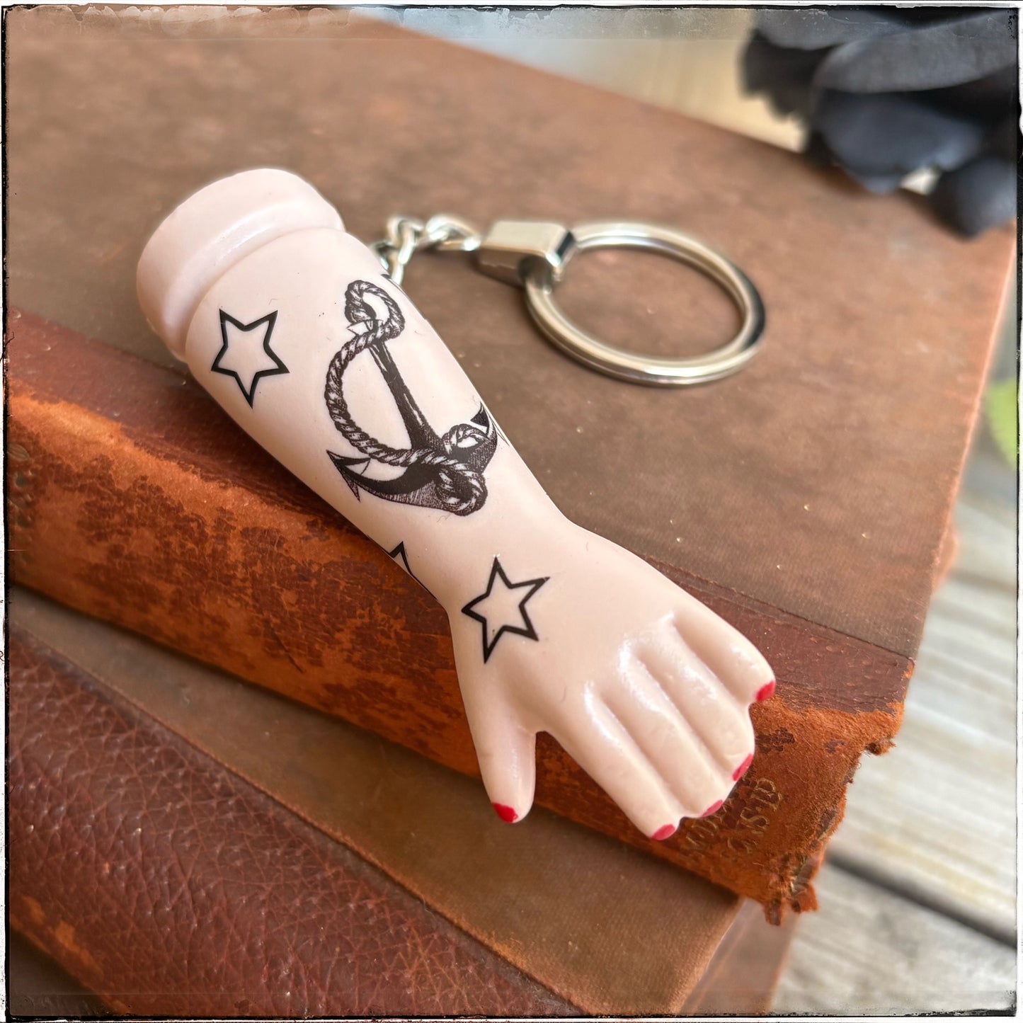 Doll Arm Key Ring - Anchor & Stars