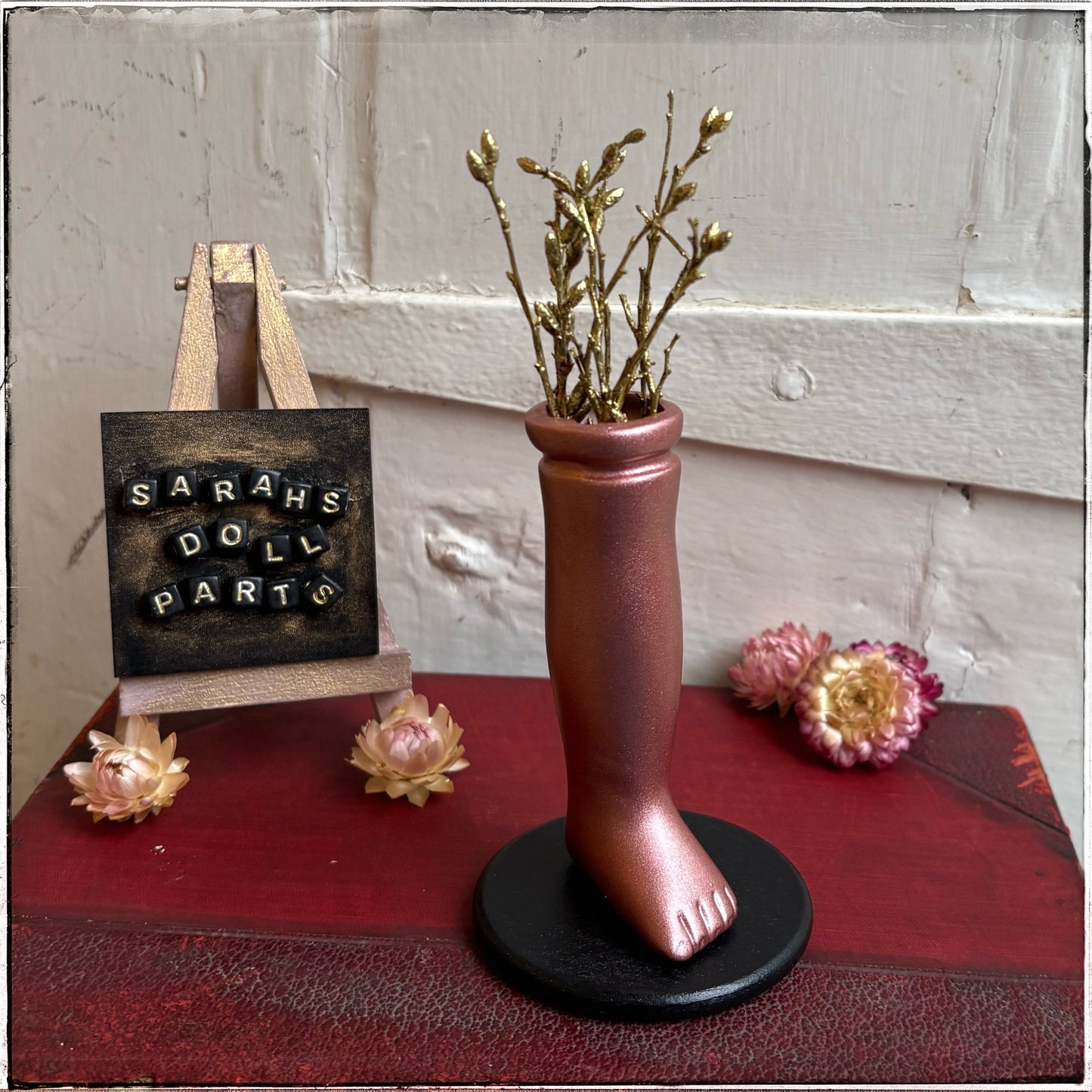 Small Doll Leg Vase - Rose Gold