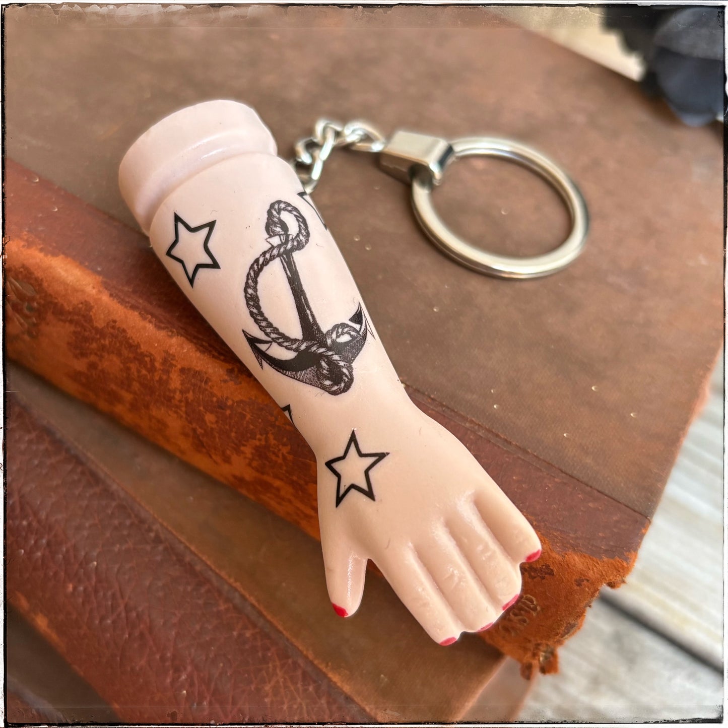 Doll Arm Key Ring - Anchor & Stars