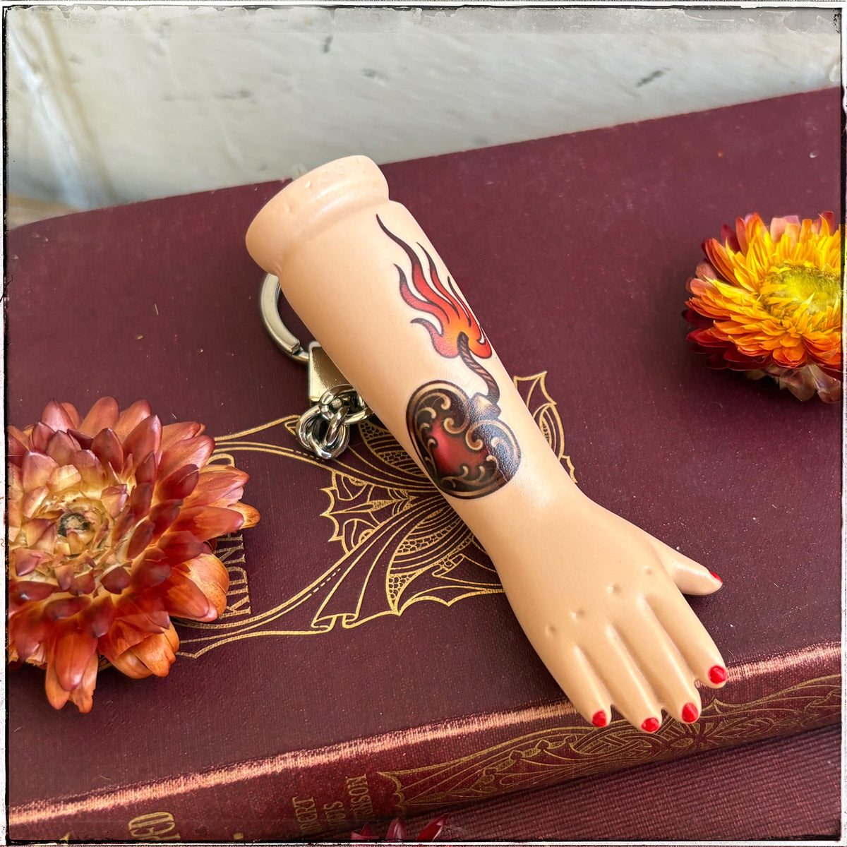 Porcelain Doll Arm Key Ring - Love Bomb