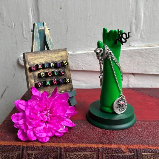 Medium Doll Arm Jewellery Holder - Neon Green