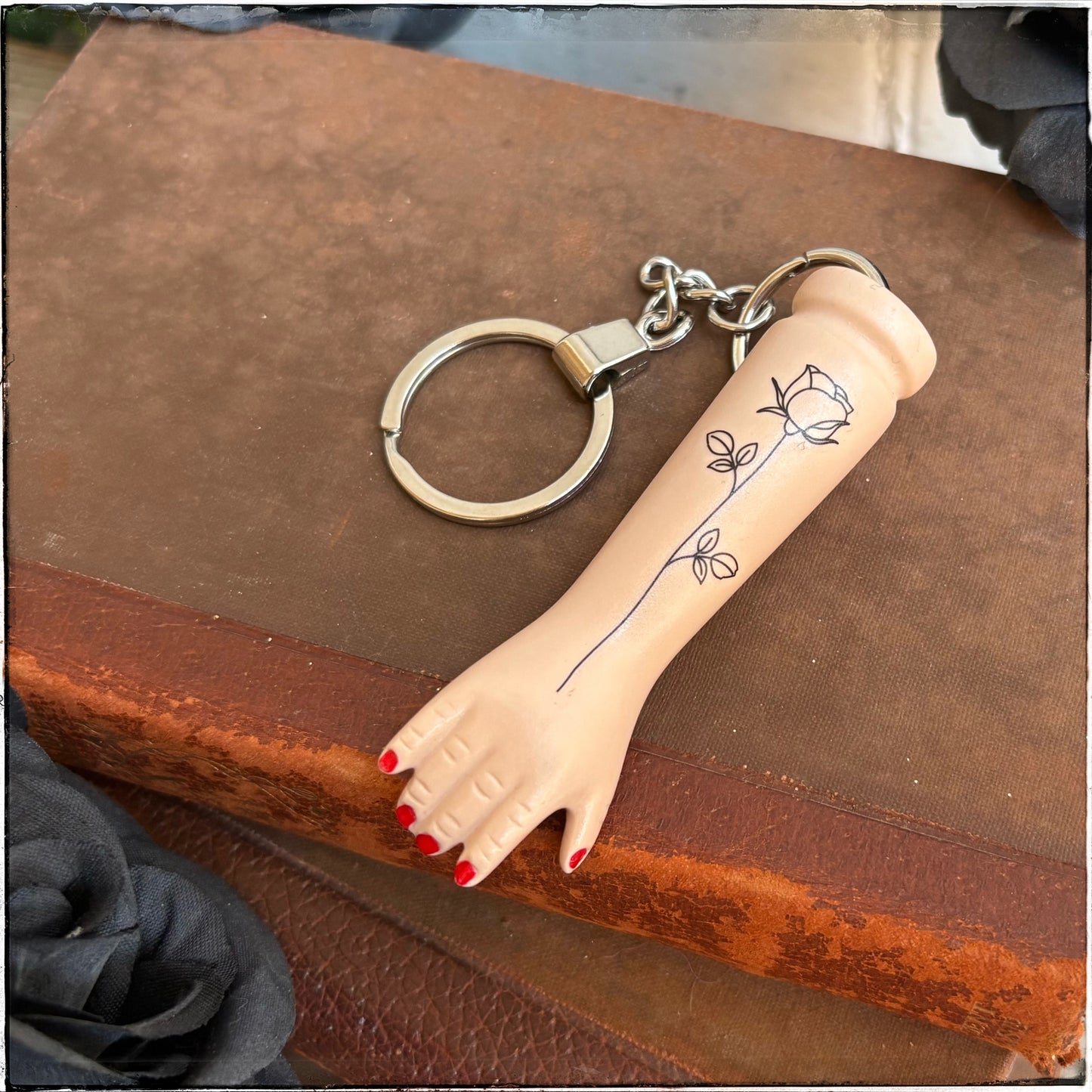 Doll Arm Key Ring - Rose