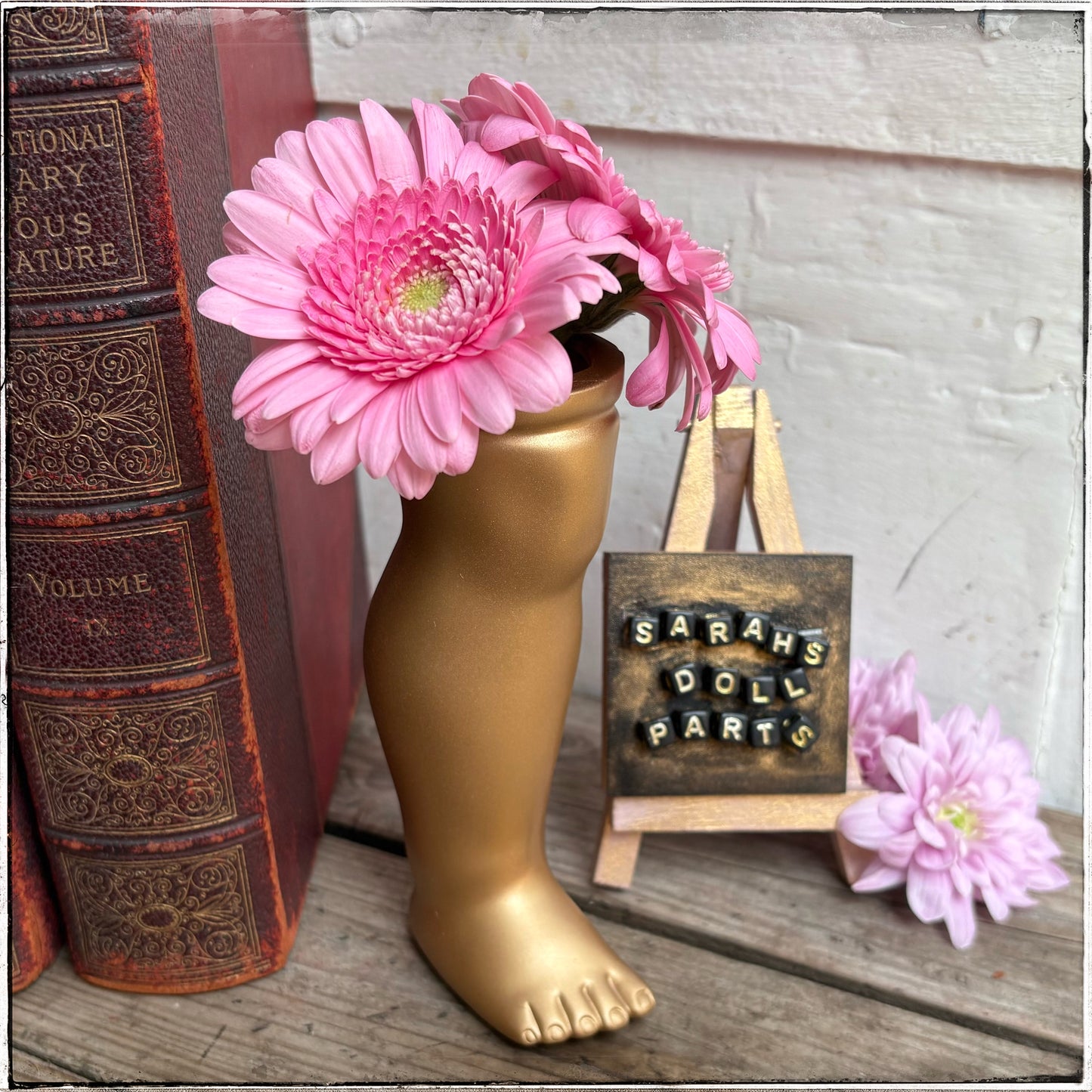 Large Doll Leg Vase - Gold