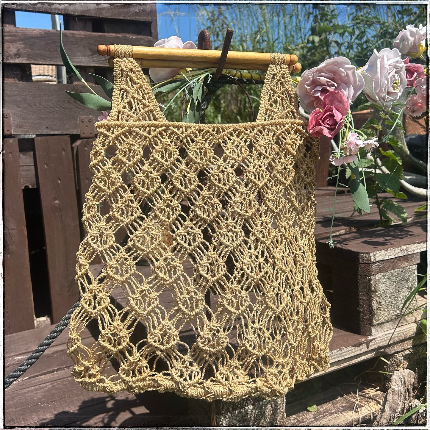Vintage 70s Knitting Bag