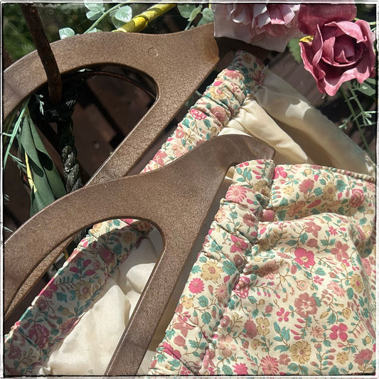 70s Vintage Floral Knitting Bag