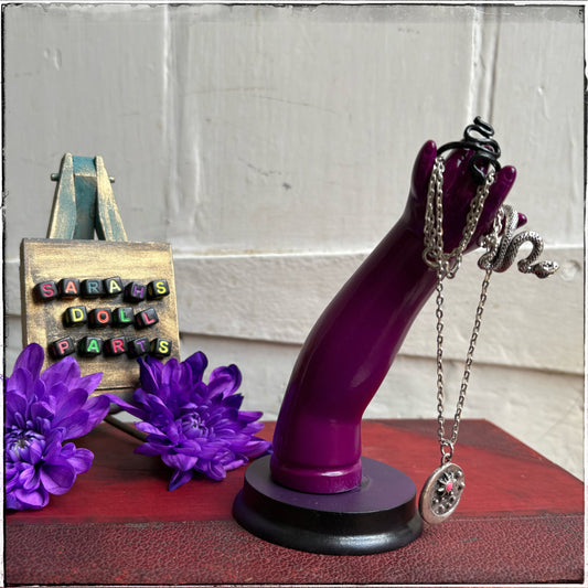 Medium Doll Arm Jewellery Holder - Neon Purple