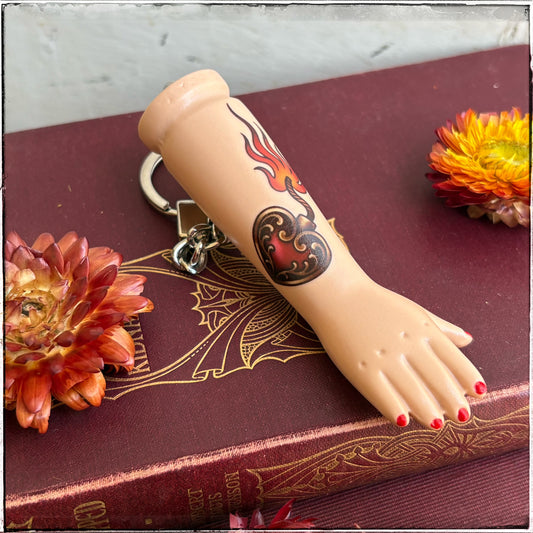 Porcelain Doll Arm Key Ring - Love Bomb