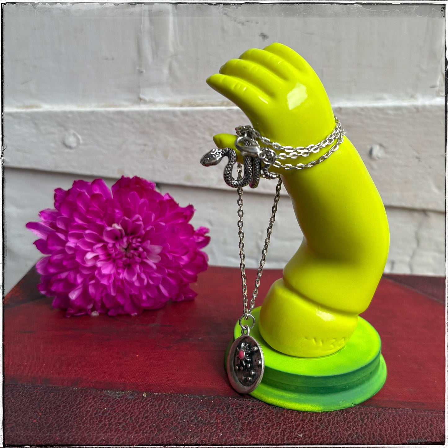 Large Doll Arm Jewellery Holder - Neon Yellow