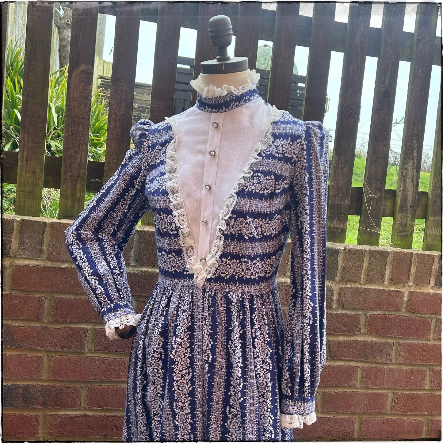 Vintage 70s Dollyrockers Prairie Maxi Dress