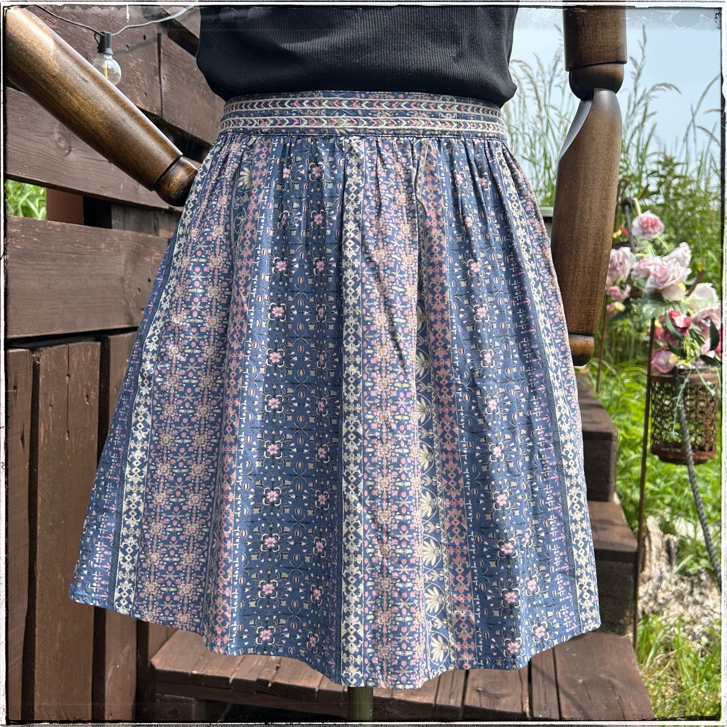 M&S Floral Boho Mini Skirt
