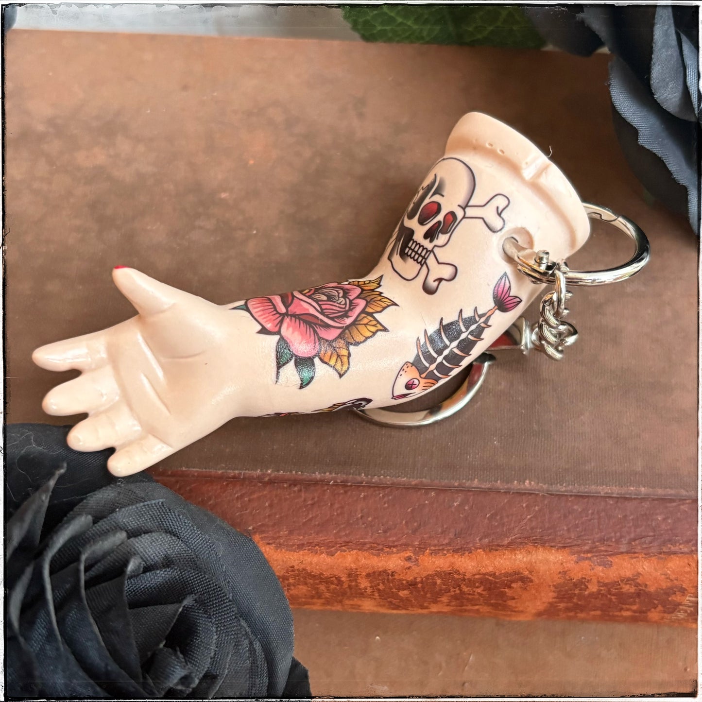 Large Doll Arm Key Ring - LOVE