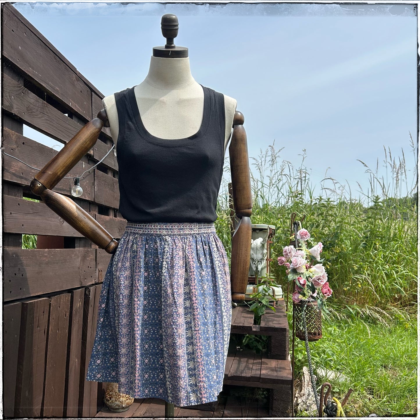 M&S Floral Boho Mini Skirt