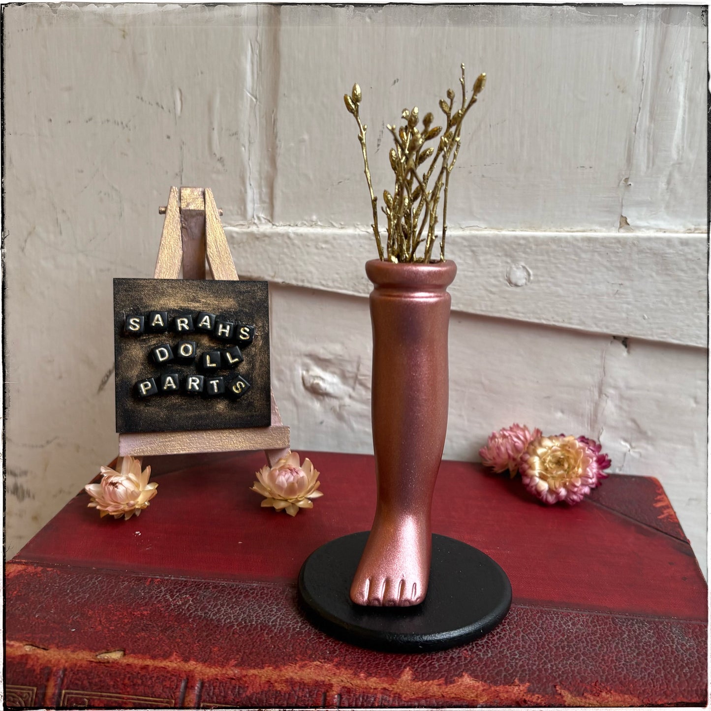 Small Doll Leg Vase - Rose Gold