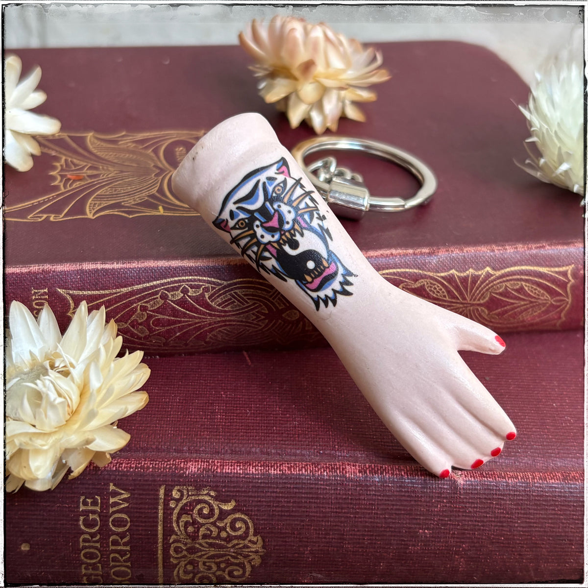 Porcelain Doll Arm Key Ring - Ying Yang