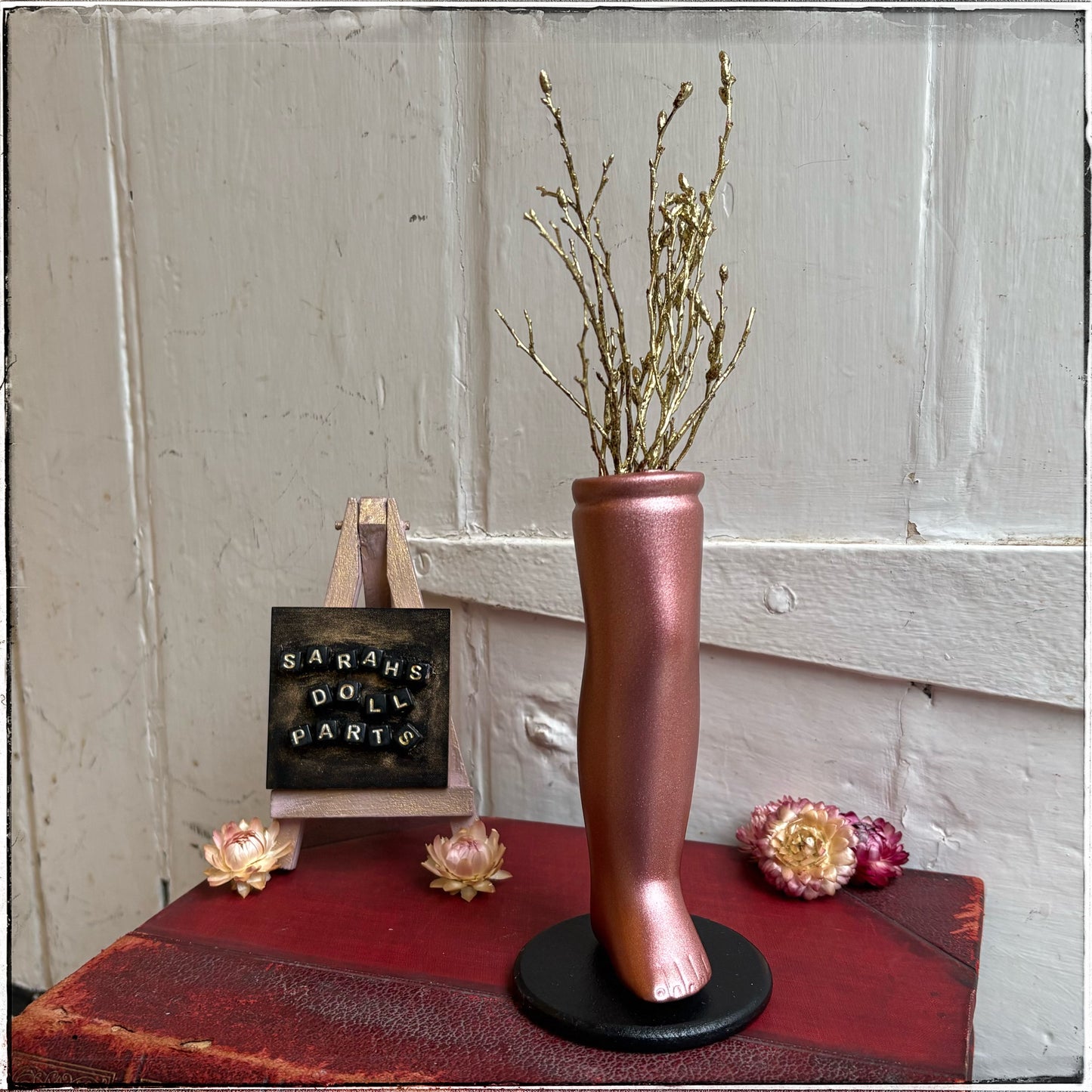 Large Doll Leg Vase - Rose Gold