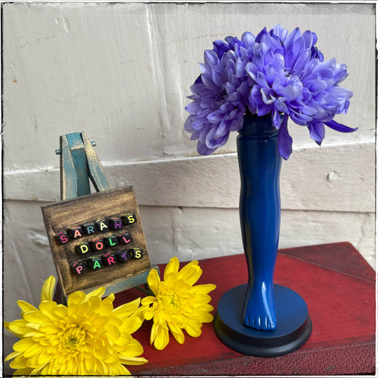 Small Doll Leg Vase - Neon Blue