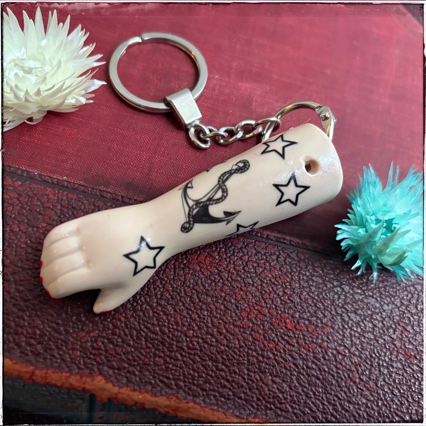 Doll Arm Key Ring - Anchor