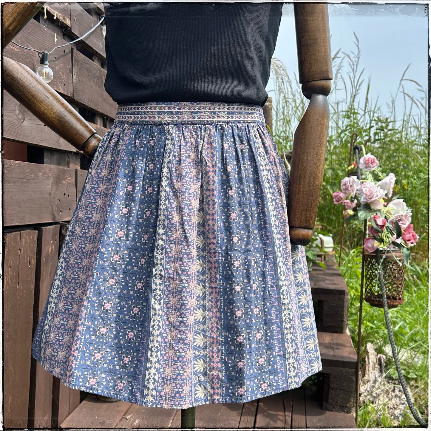 M&S Floral Boho Mini Skirt