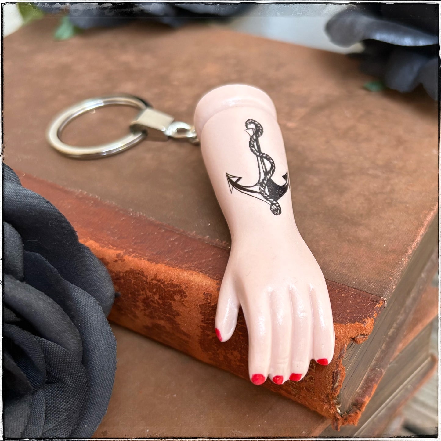 Doll Arm Key Ring - Anchor