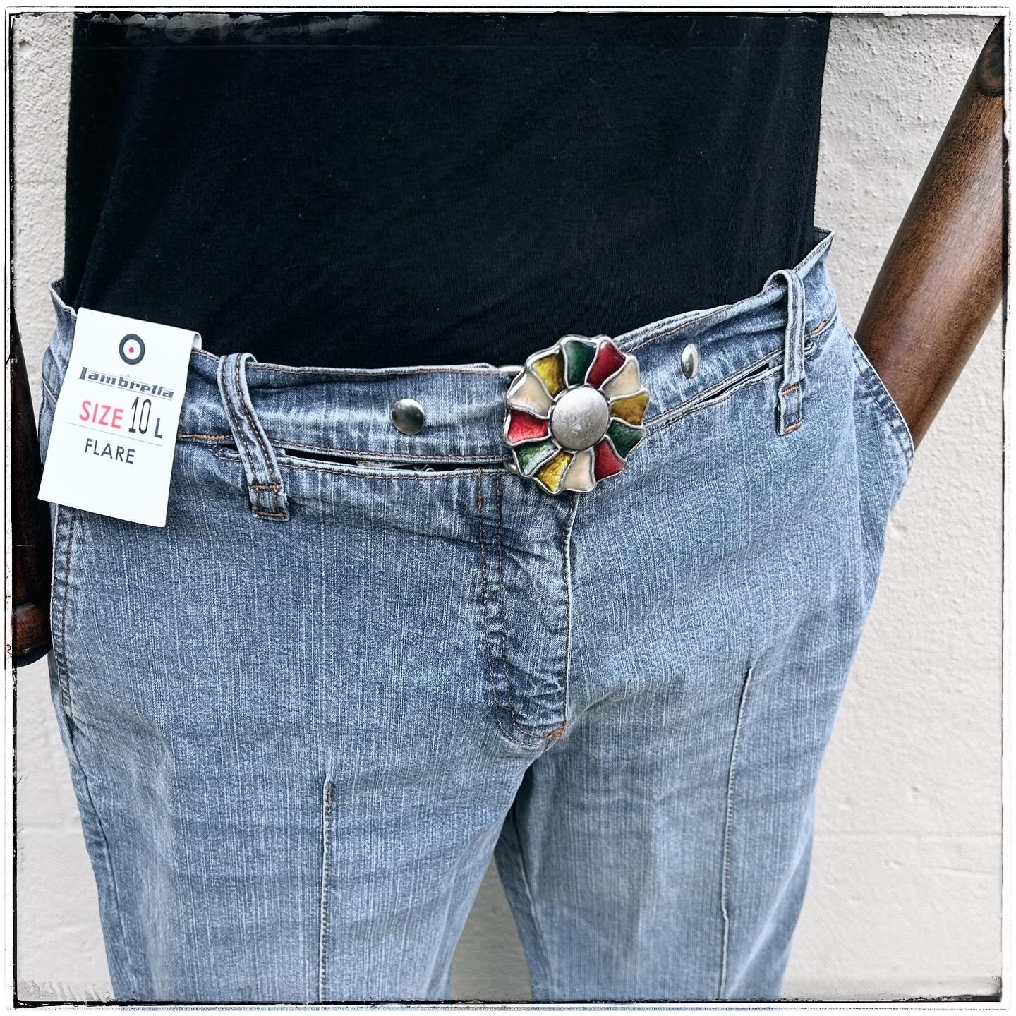 Vintage Lambretta Deadstock Belted Denim Flares