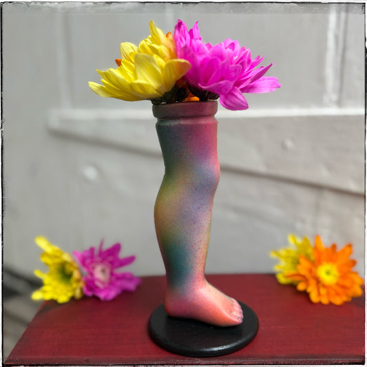 Large Doll Leg Vase - Rainbow