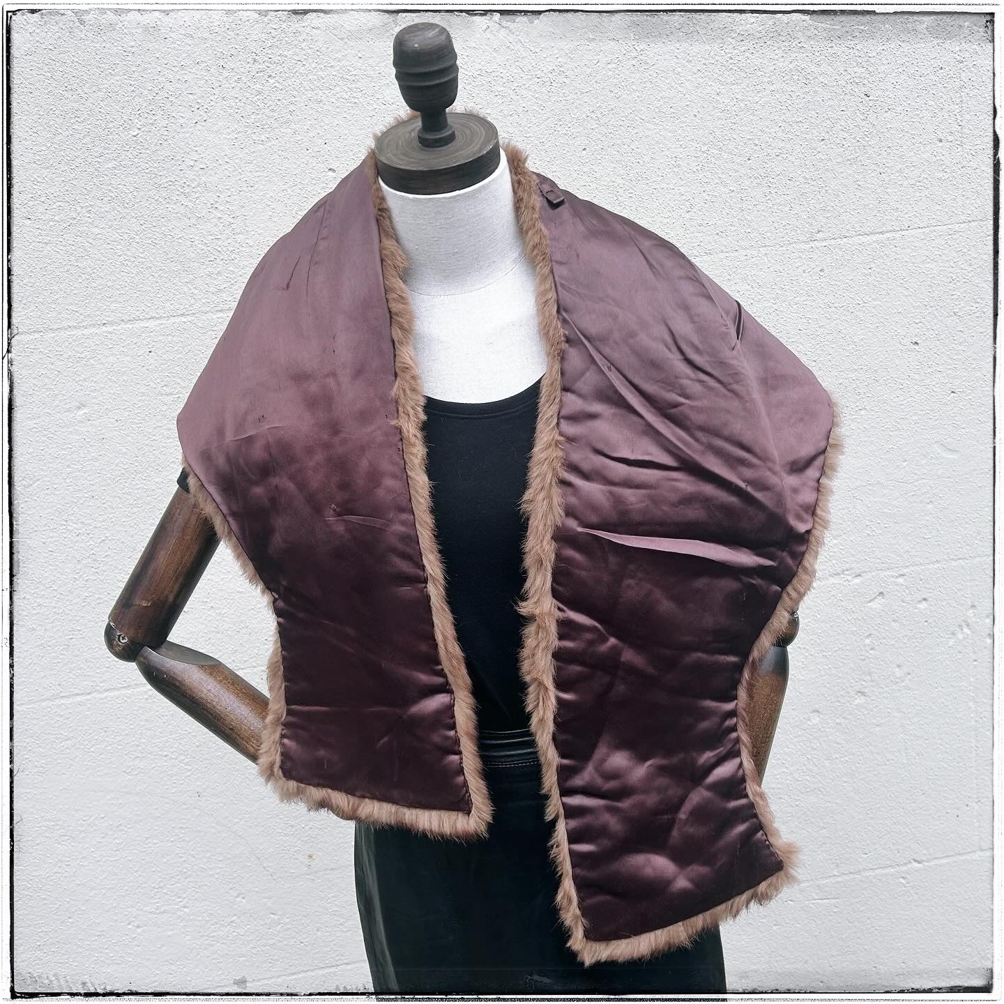 Vintage Large Brown Real Fur Stole