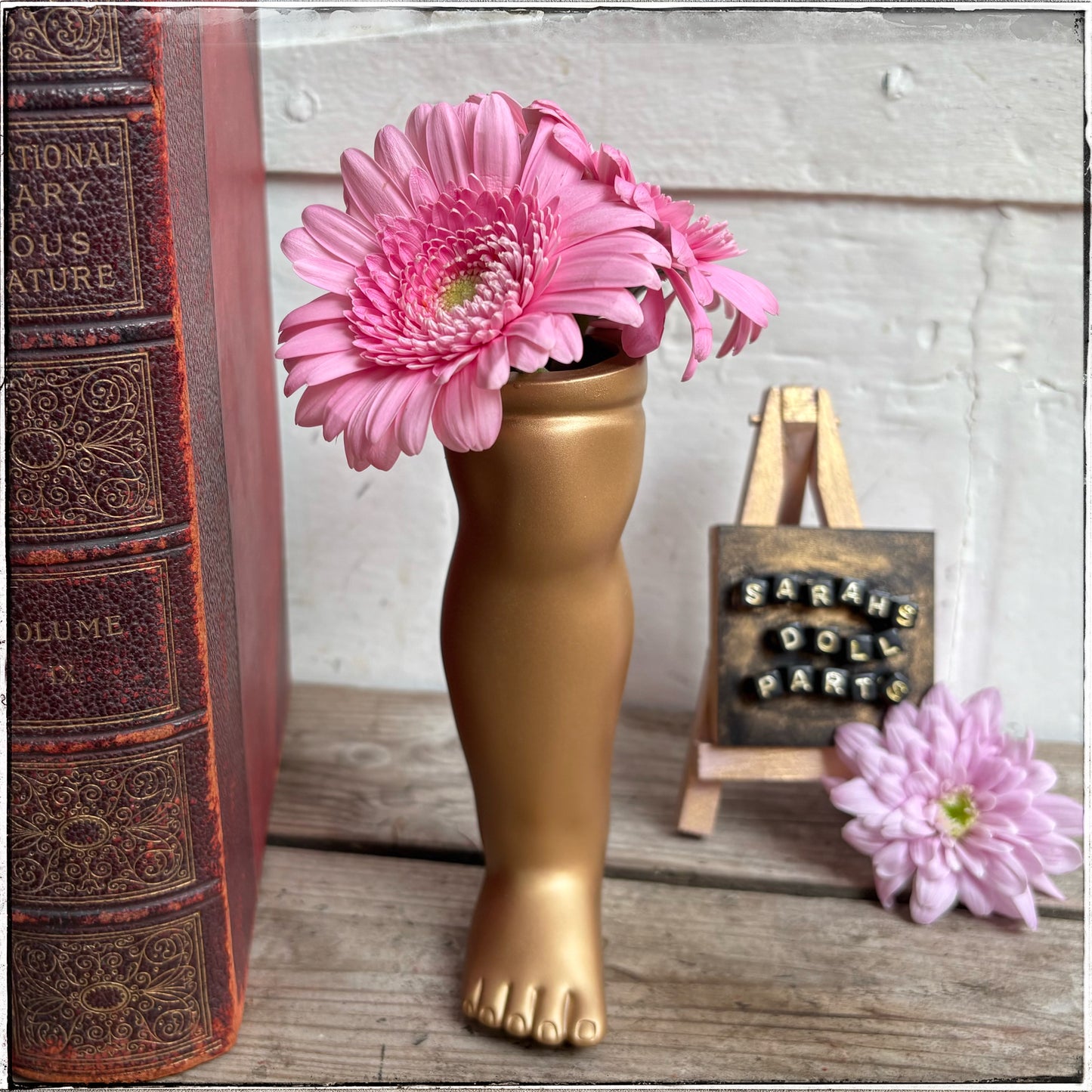 Large Doll Leg Vase - Gold