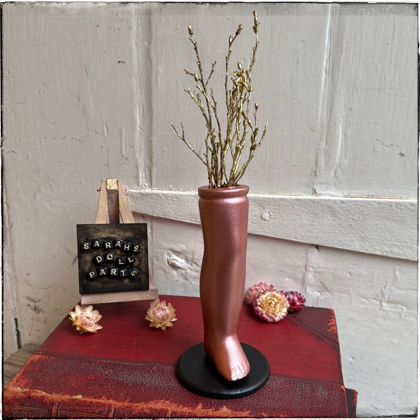 Large Doll Leg Vase - Rose Gold