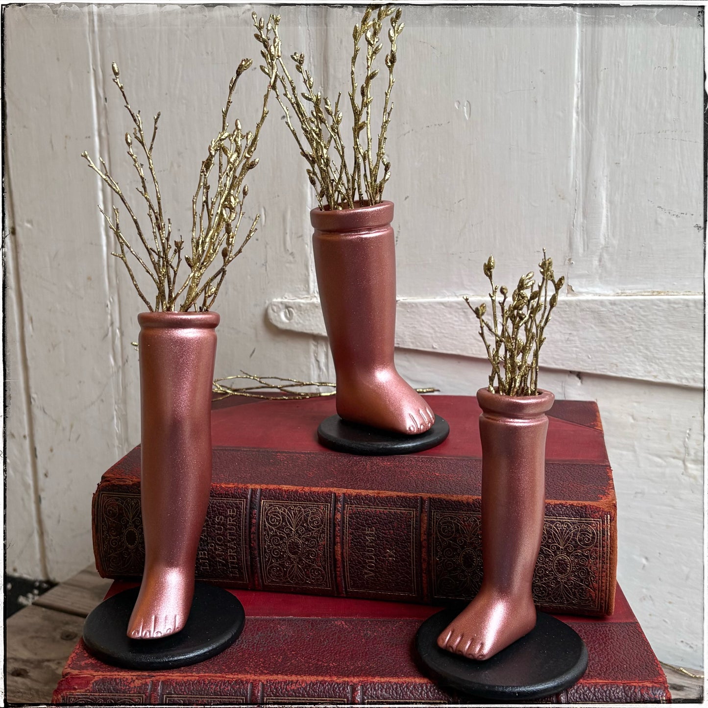 Large Doll Leg Vase - Rose Gold
