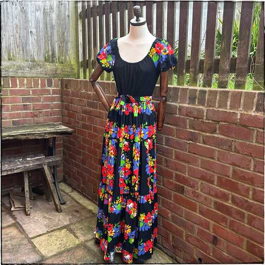 Vintage 70s Samuel Sherman Maxi Dress