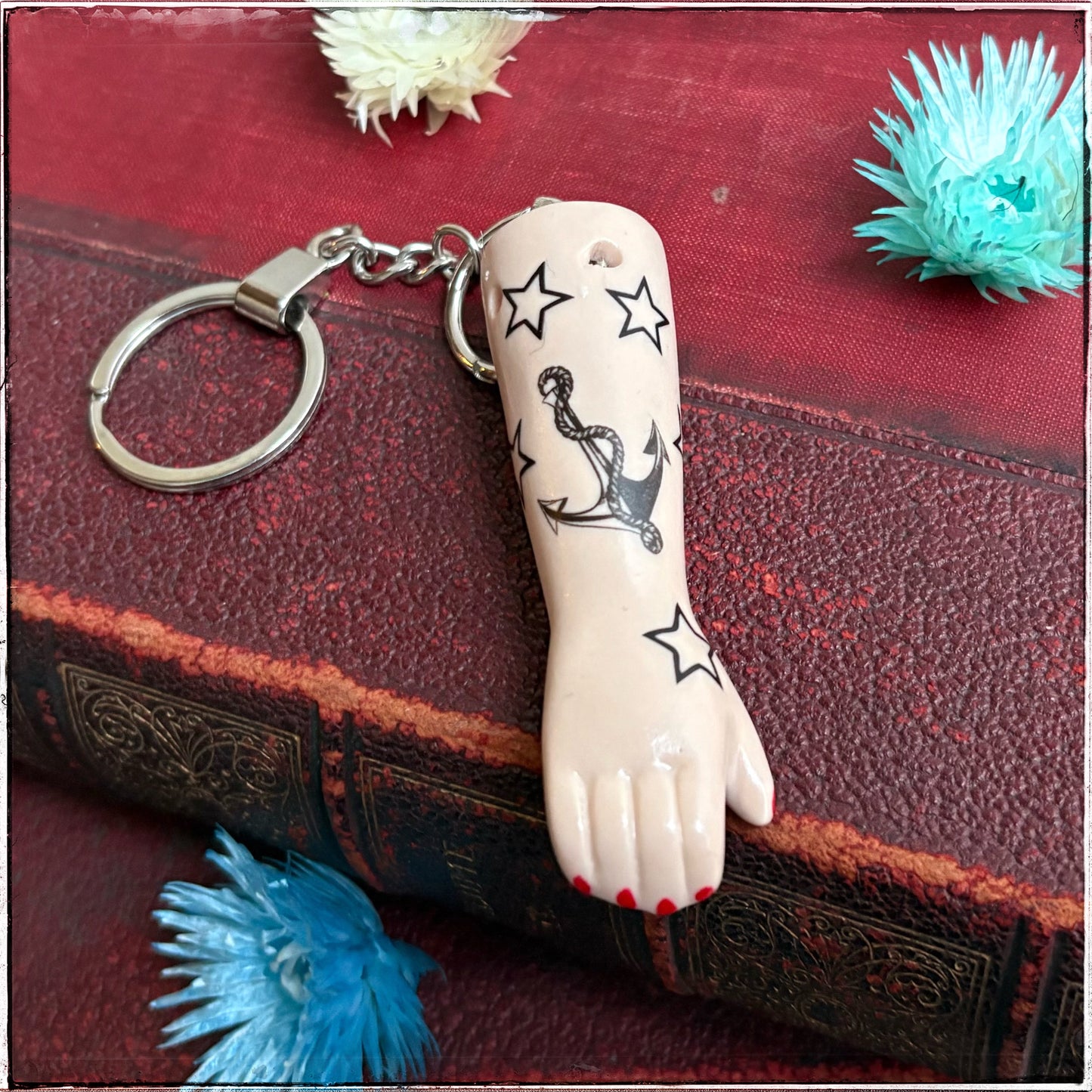 Doll Arm Key Ring - Anchor