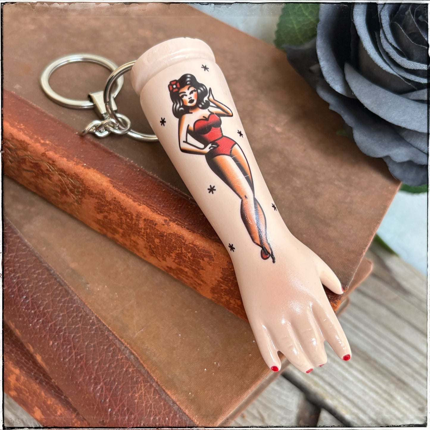 Large Doll Arm Key Ring - Pin-Up